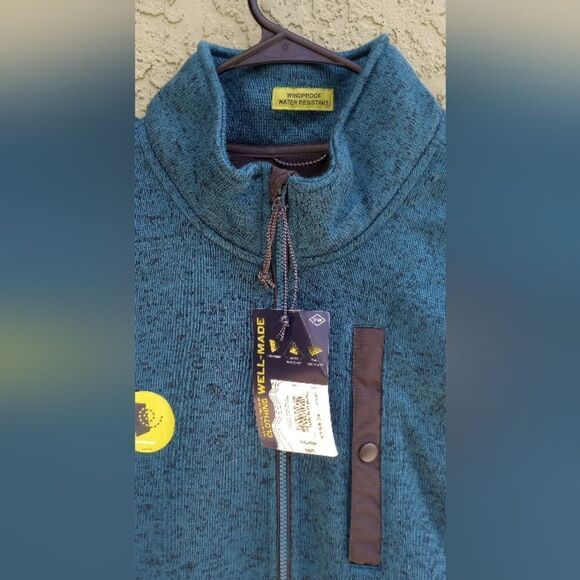 NWT ST. JOHN'S BAY Terra-Tek Lyons Blue/Teal Windproof/Water Resistant Vest XXL - Picture 11 of 12